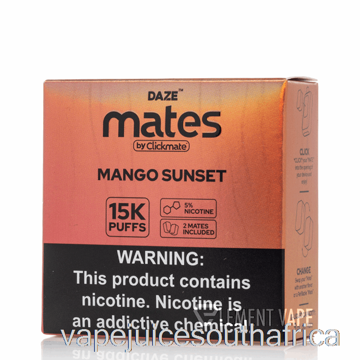 Vape Juice South Africa 7 Daze Mate Pods Mango Sunset